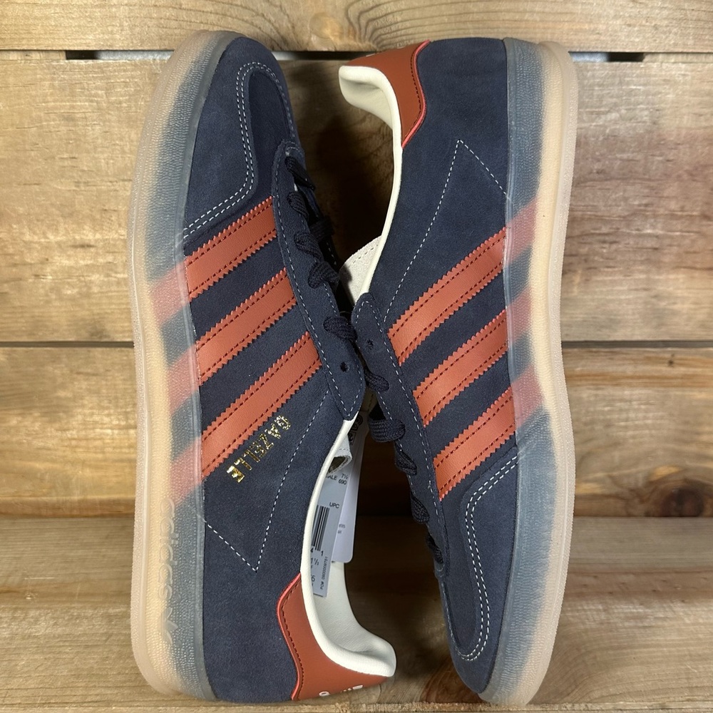 NEW (Multiple Sizes) Adidas Gazelle Indoor Legend Ink Preloved Ruby Shoes JH5404 - Picture 5 of 7
